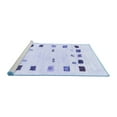 thumbnail image 2 of Ahgly Company Machine Washable Indoor Round Solid Blue Modern Area Rugs, 8' Round, 2 of 4