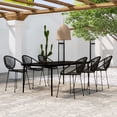 thumbnail image 1 of vidaXL 7 Piece Garden Dining Set Black, 1 of 4