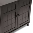 thumbnail image 4 of Glidden Dark Brown Wood Modern Shoe Cabinet, Short, 4 of 5