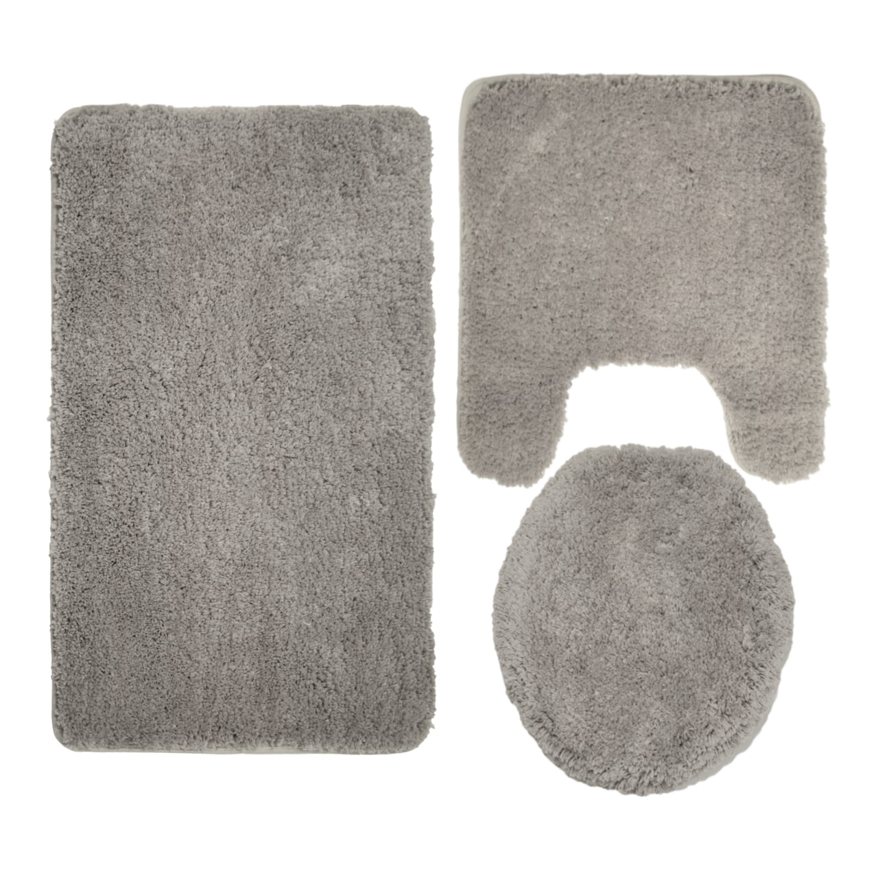 3PC BATHROOM SET RUG CONTOUR MAT TOILET LID COVER SOLID COLOR BATHMAT MARY - Picture 34 of 66