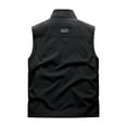 thumbnail image 4 of Rohuuque Men's Outdoor Fishing Vest Photography Utility Vest Solid Stand Collar Multi-Pocket for Outdoor ing Jacket Black, 4 of 9