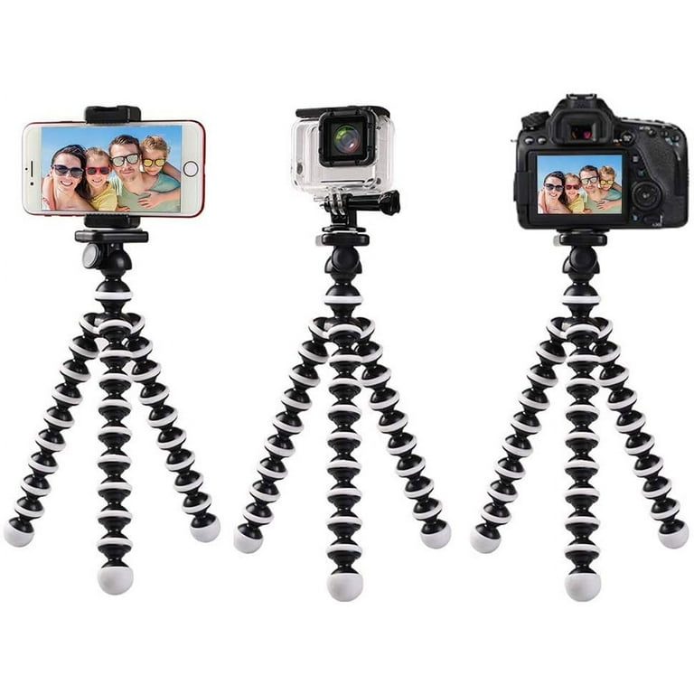 Phone Tripod, Flexible Tripod and Portable Adjustable Tripod with Wireless  Remote, Compatible with iPhone/Android Phones, Mini Camera Tripod Stand for