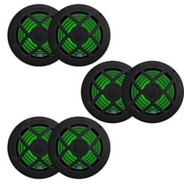 8 Inch Black RGB LED Marine Speakers (3) Pair ATG8MRGB-B