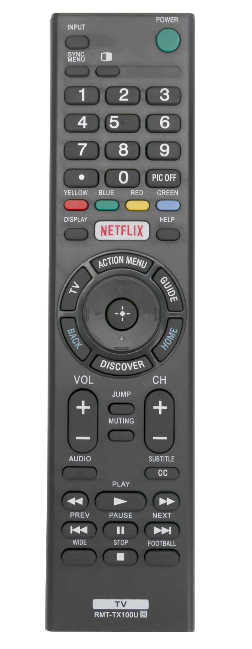 Remote Control for Sony TV KD-55X8500C KD-65X8500C KD-75X8500C KDL-43W800C 