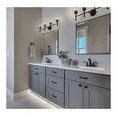 thumbnail image 4 of Sunset Lighting Black Vanity Light for Bathroom | Wall Mount Fixture for Over Mirror and Above Sink with Clear Glass Shades 4-Light F27014-31, 4 of 6