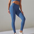 thumbnail image 4 of Efsteb Yoga Leggings for Women High Waist Solid Color Fitness Gym Sports Pants for Women Tight Stretch Running Yoga Pants Leggings Pants Blue L, 4 of 6