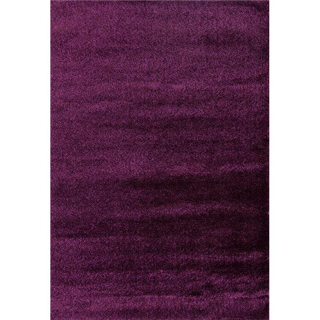 7 x 9 ft. Kingston Collection Fantasy Shag Woven Area Rug, Mulberry