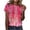 Red, variant on LOVZFMLL Women's Summer Tops Women Fashion Summer Printed Regular Women Short Sleeves Round Neck