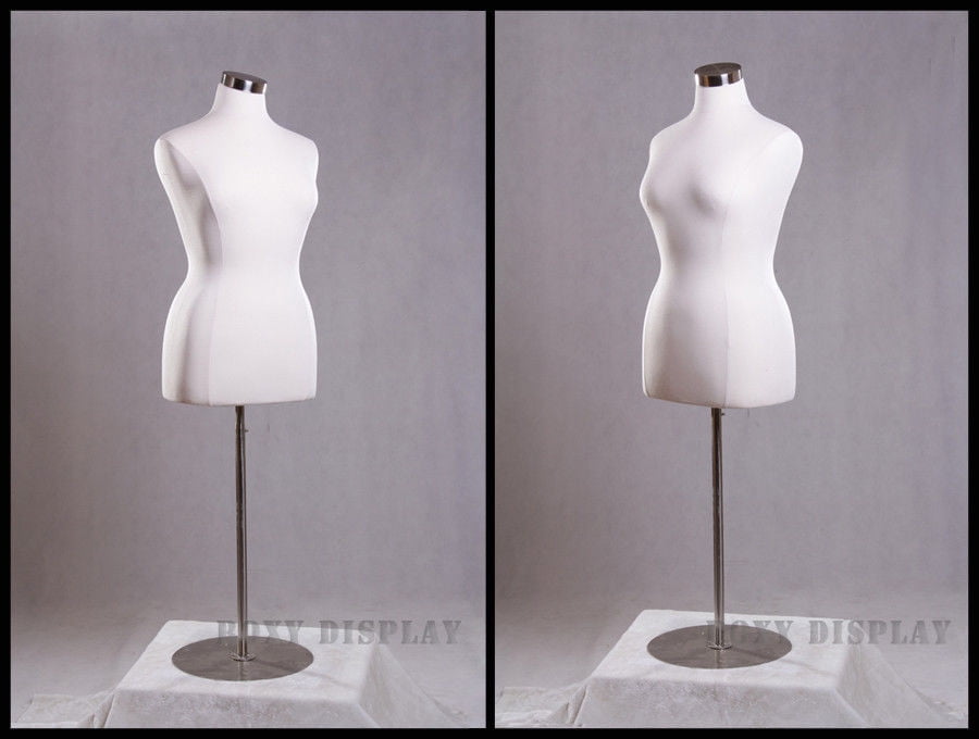 Size 14-16 Black Female Dress Form Mannequin Plus Size 42 32 44 with Wooden Base & Cap BS-02, Black JF-F14/16BK+BS-02BKX 