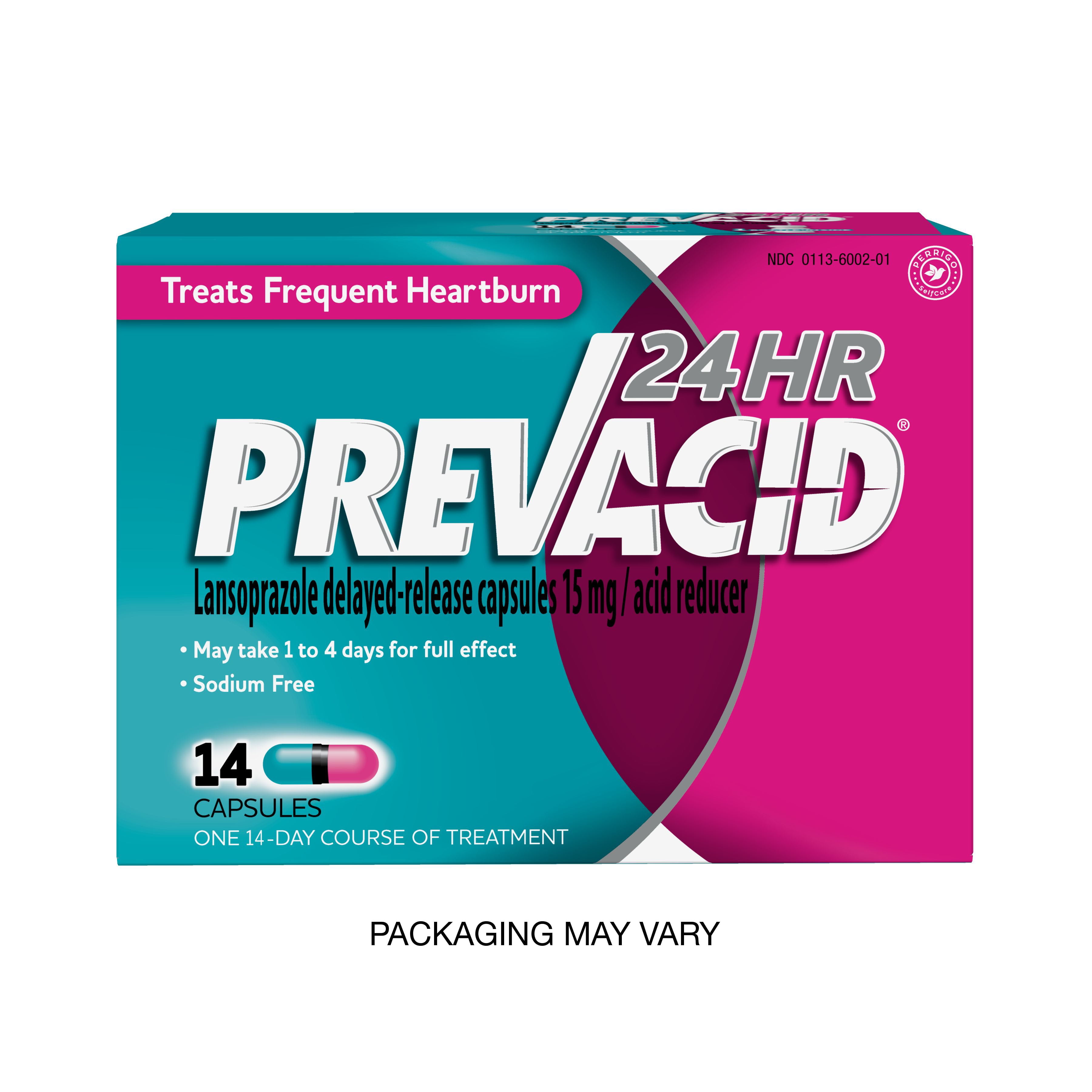 Prevacid 24HR Lansoprazole Delayed-Release Capsules, 15 mg, 14 Count