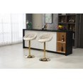 thumbnail image 5 of Luccalily Counter Height Bar Stools Set of 2,Velvet Bar stools with Back and Footrest,Modern Design and Golden feet for Kitchen,Bistro Pub, Dining Chair, 5 of 15