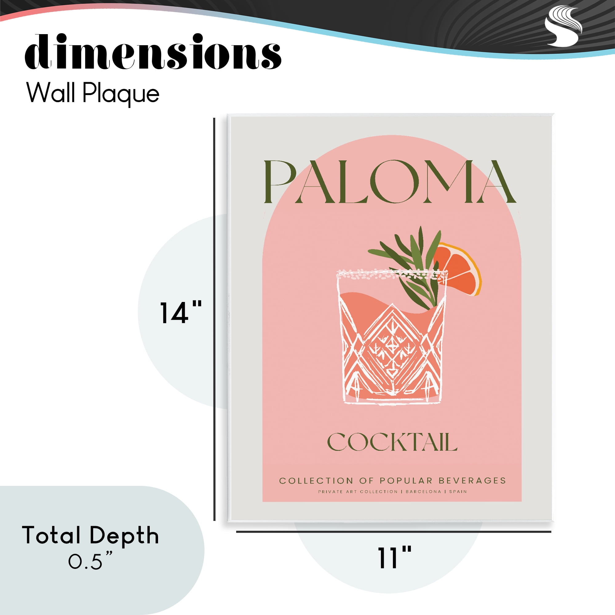 Stylish Retro Paloma Wall Plaque Art, design by Lil' Rue