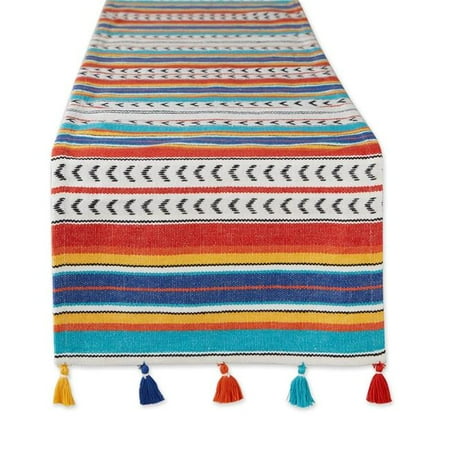 

13 x 72 in. Picante Stripe Tassel Table Runner