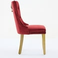 thumbnail image 6 of 2 Pieces Luxury Velvet Dining Chairs with Wood Legs Tufted Back Modern Seating for Kitchen, Bedroom & Living Room, 6 of 13