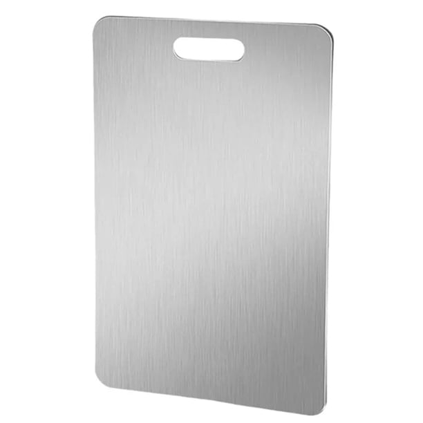 Tabla de Cortar APWIKOGER de Acero Inoxidable de Titanio 304 de Doble Cara, Tabla de Cocina de Alimenticio C