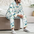 thumbnail image 7 of Naloa Sea Turtle Men’s Pajamas Set - Long Sleeve Button Down Sleep Shirt and Pajama Bottoms Sleepwear Set-Large, 7 of 7