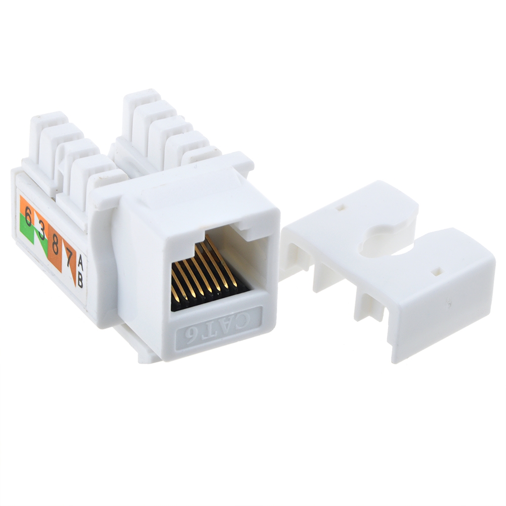 ABLEGRID Cat6 / RJ45 Keystone module Connector, Keystone Punch Down