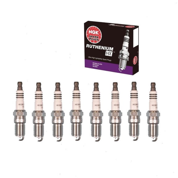 8 pc NGK Ruthenium HX Spark Plugs compatible with Ford Expedition 4.6L 5.4L V8 1997-2004