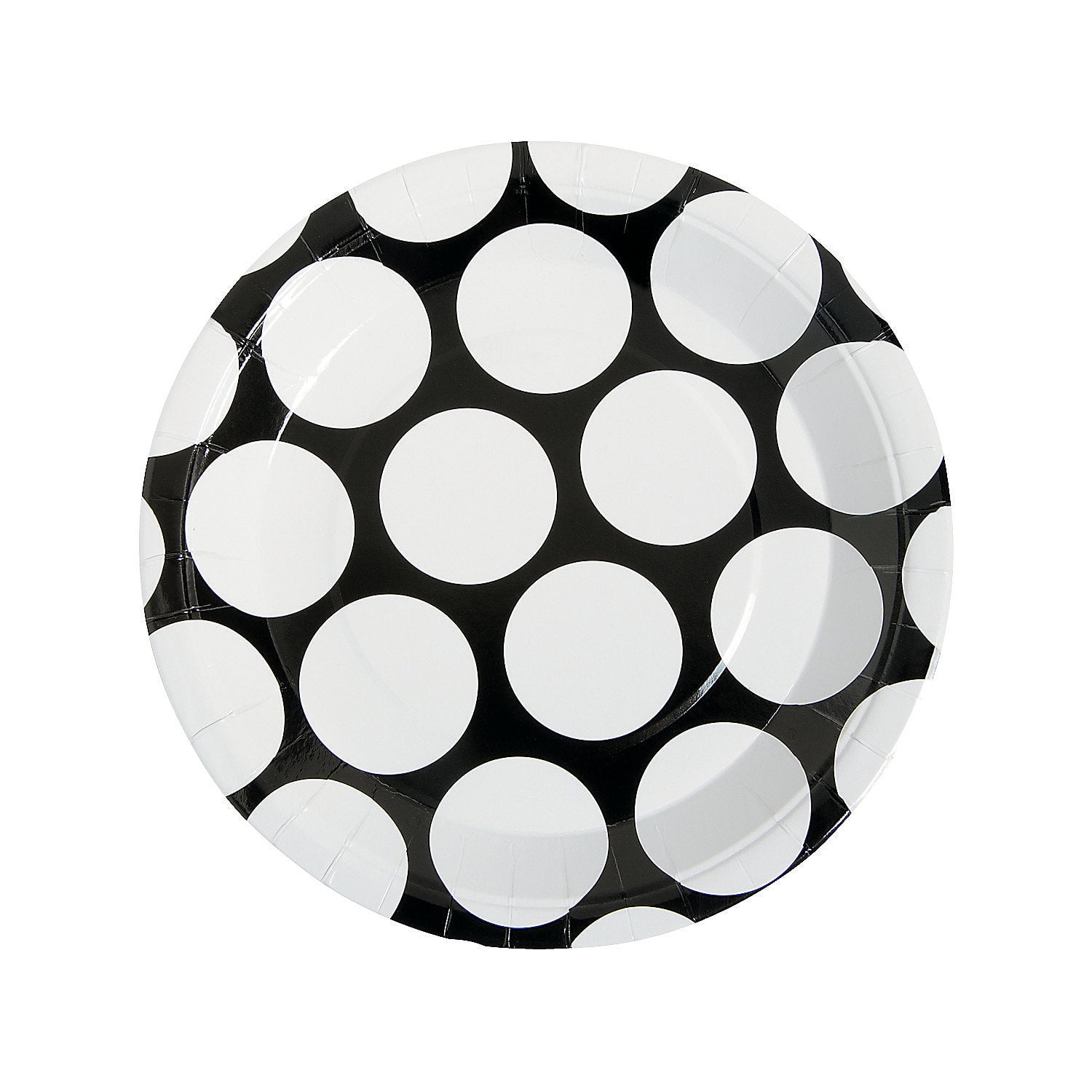 Black Polka Dot Dinner Plates Party Supplies 8 Pieces