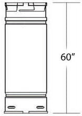M & G Duravent 4PVP-60 4 Inch  x 60 Inch  Pelletvent Pro Pipe 304-alloy Stainless Inner Pipe  Galvalume Outer
