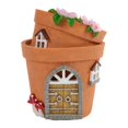 thumbnail image 1 of Flowerpot Garden Cottage Ornament House With Solar LED Light For Home Decor, 1 of 13