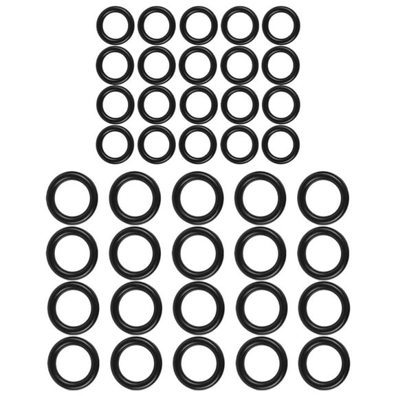 40-Piece O-Ring Set for Pressure Washer Hose Quick Disconnect - 20 M22 1/4" & 20 3/8" Rubber Seals - High-Quality Replacement Parts for Outdoor Power Equipment