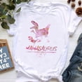 thumbnail image 3 of Camiseta con estampado gráfico de mamasaurus y leopardo de acuarela para mujer, divertida camiseta de dinosaurio jurásico, regalo para el día de la madre para mujer, 3 of 5