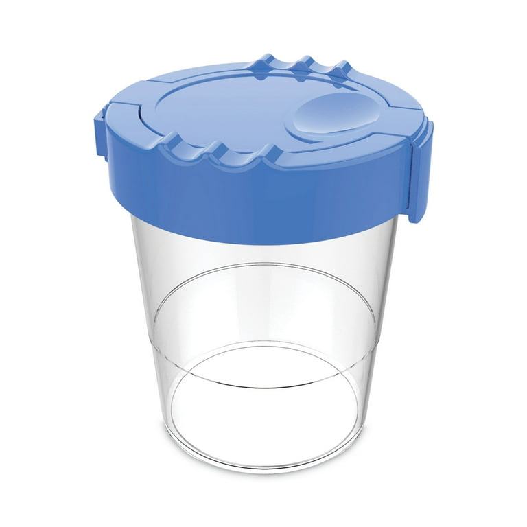 Antimicrobial No Spill Paint Cup, 3.46 w x 3.93 h, Blue Antimicrobial No Spill Paint Cup, 3.46 w x 3.93 h, Blue