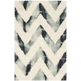 thumbnail image 2 of Safavieh Dip Dye Lara Distressed Wool Area Rug, Ivory/Gray, 2' x 3', 2 of 7