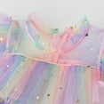 thumbnail image 4 of MEZZALL Kids Dresses Shine Girls Sleeveless Rainbow Star Tutu Dress Sleeveless For Party Pageant Celebration Formal Occasion Classic Christmas O-Neck Sundress, 4 of 5