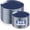 Blue and Silver, variant on 60PCS Black Plastic Plates - Black Disposable Plates with Gold Rim for Halloween Party/Graduation - Include 30Pcs 10.25inch for Dinner and 30Pcs 7.5inch for Dessert
