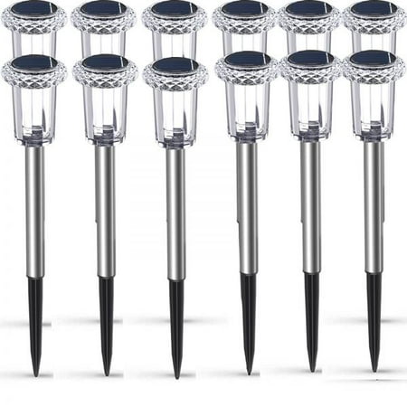 

Promotion!Solar Pathway Lights Waterproof Garden Solar Outdoor Lights 12 Pack Stainless Steel Yard Lights Driveway Lights for Patio Lawn Yard Walkway and Landscape(Cold White)