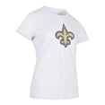 thumbnail image 3 of NFL Playera Aficionado Básica New Orleans Saints Blanco para Mujer, Talla Chica, 3 of 5