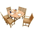 thumbnail image 1 of Teak Bahama Wilshire 7-Pieces Extension Dining Set, 1 of 5