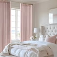 thumbnail image 4 of Galenzoov 40*90 inch Pinch Pleated Linen Curtains - 100% Black Out, Thermal Insulated Living Room Bedroom Curtain Double Layer Room Darkening Drapes with Hooks, 2 Panels, Pink, 4 of 8