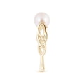 thumbnail image 3 of ANGARA Japanese Akoya Cultured Pearl Interlaced Shank Engagement Ring in 14K Yellow Gold for Women | June Birthstone, Birthday, Anniversary, Jewelry Gift for Women | Pearl Ring, 3 of 8