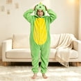 thumbnail image 5 of YunPes Cute Dinosaur Onesie Kids Soft Flannel Zipper Jumpsuit 3D Spikes & Tail Halloween Party Funny Animal Dress-Up Wear for Boys & Girls, 5 of 8