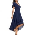 thumbnail image 4 of Dxzfnsa Women Casual Summer Floral Maxi Sundress V Neck Bow Tie Flowy Boho Beach Long Dress 2026 S-2XL, 4 of 7
