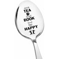 thumbnail image 1 of Book Lover Spoon Gift for Daughter Son Birthday Gifts for Men Women Friend Valentines Day Gifts for Girlfriend Boyfriend Wedding Gifts for Brother Sister Bookworm Gifts for Dad Tea Coffee Lover, 1 of 7
