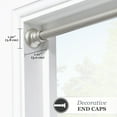 thumbnail image 4 of Kenney Nicholas 5/8" Twist & Fit No Tools Adjustable Tension Rod Window Curtain Rod, 28-48", Brushed Nickel, 4 of 8