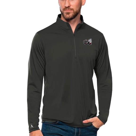Men's Antigua Charcoal Colorado Mammoth Tribute Quarter-Zip Pullover Top