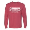 thumbnail image 2 of Wild Bobby,Grumpa Like A Regular Grandpa Only Grumpier, Father's Day, Men Long Sleeve Shirt, Vintage Heather Red, Small, 2 of 3