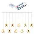 thumbnail image 2 of Cadena de luces navideñas colgantes con control remoto para patio, festival, sala de estar 3 pilas AA, 2 of 8