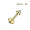 Gold, variant on 16G Spike Top Labret Flat Back Stud Titanium Piercing Jewelry for Women Men Sold Individually