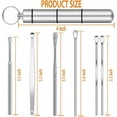 thumbnail image 4 of Ear Wax Removal Kit, Ear Pick Tools Earwax Removal 6-in-1 Ear Cleansing Tool Set Stainless Steel Ear Curette Ear Wax Remover Tool With Keychain Box (s, 4 of 5