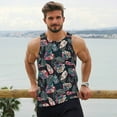 thumbnail image 6 of Daiia Colorful Tropical Leaves Printed Men's Quick Dry Fit Muscle Tank Top Slim-Fit Tank Workout Tank Top Lightweight Sports Tank Top-XX-Large, 6 of 7