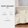 thumbnail image 2 of Mainstays King Comforter Set, All-Season, 3-Piece, Cream Puffy Seersucker, 2 of 10