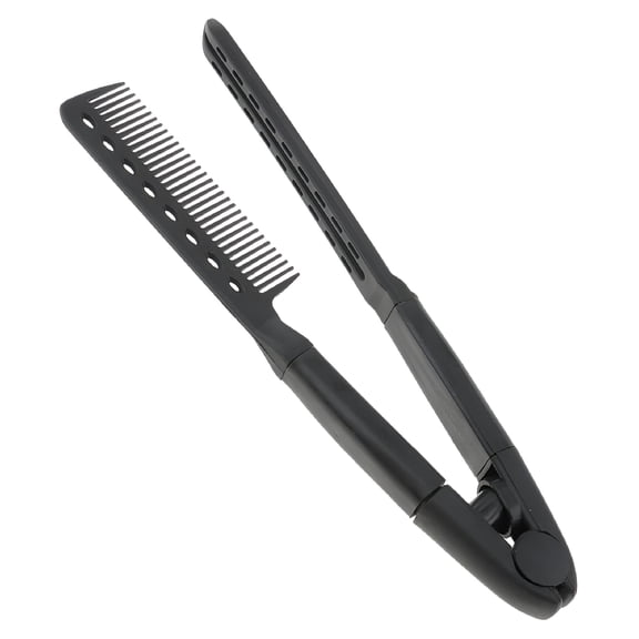 EXLEAF Hair Straightening Comb V Shape Tension Salon Styling Straightener