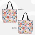 thumbnail image 2 of Qekee Floral Ditsy Tote Bag for Women Travel Bag with Inner Pockets Big Capacity Shoulder Handbags for Work Shopping, 2 of 5