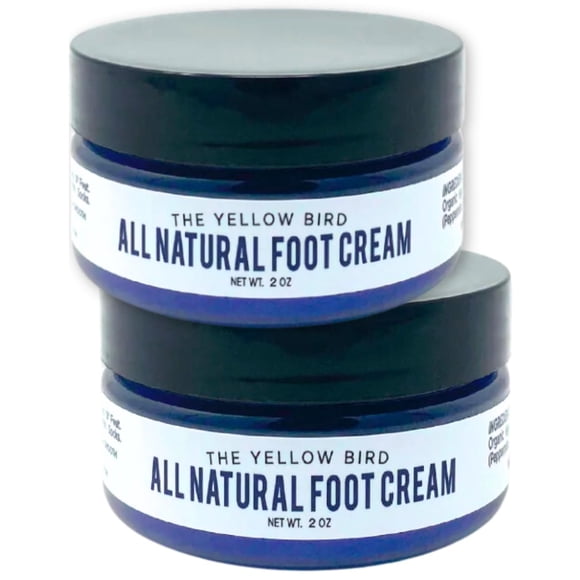 Crema para pies The Yellow Bird Travel, tamaño 60 ml, paquete de 2